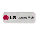 1.25" x 3" Aluminum Name Badge w/Full Color Imprint & Personalization